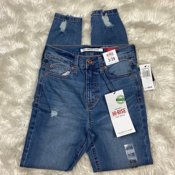 Celebrity Pink Denim - Celebrity Pink “The Spice” Distressed Hi-Rise Denim Jeans